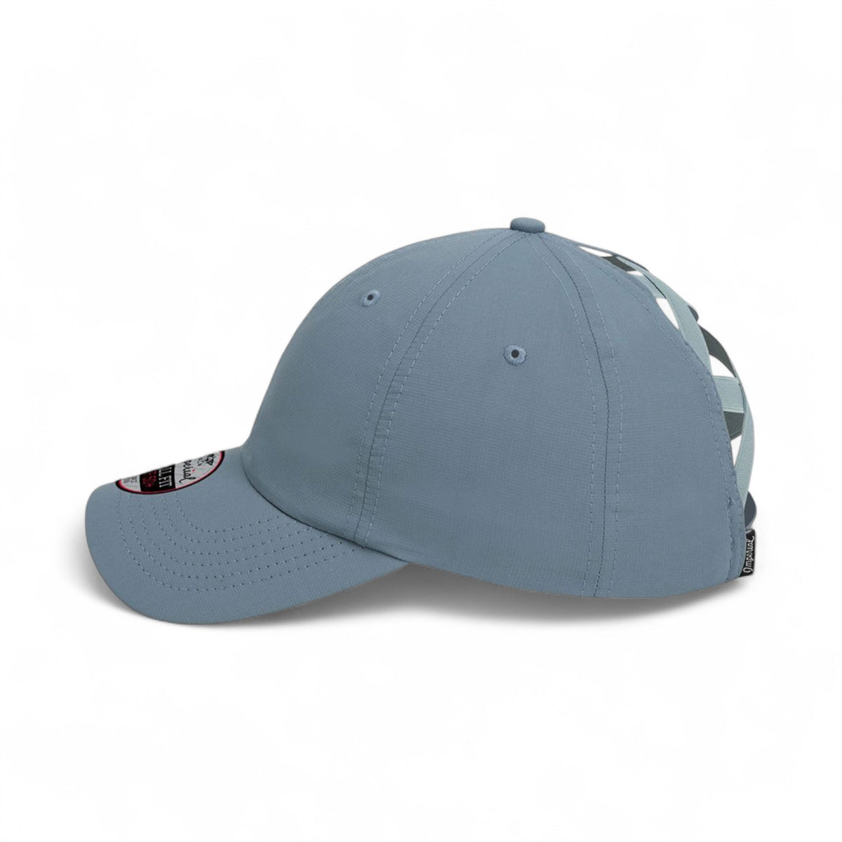 Left side view of Imperial L338 custom hat in breaker blue