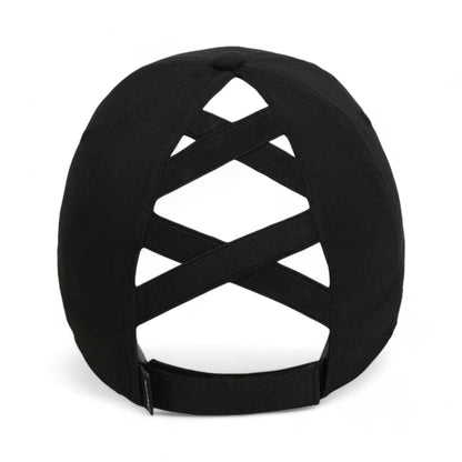 Back view of Imperial L338 custom hat in black