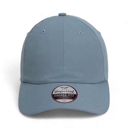 Front view of Imperial L338 custom hat in breaker blue