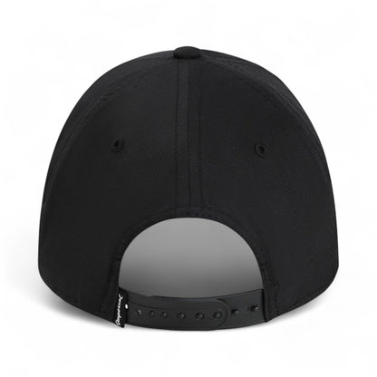 Back view of Imperial L5059 custom hat in black and white