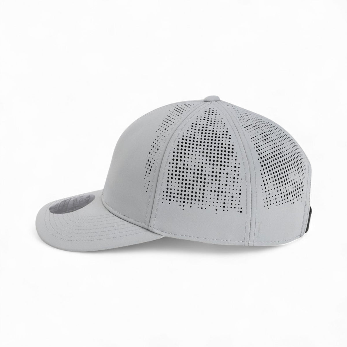 Left side view of Imperial S1502 custom hat in grey