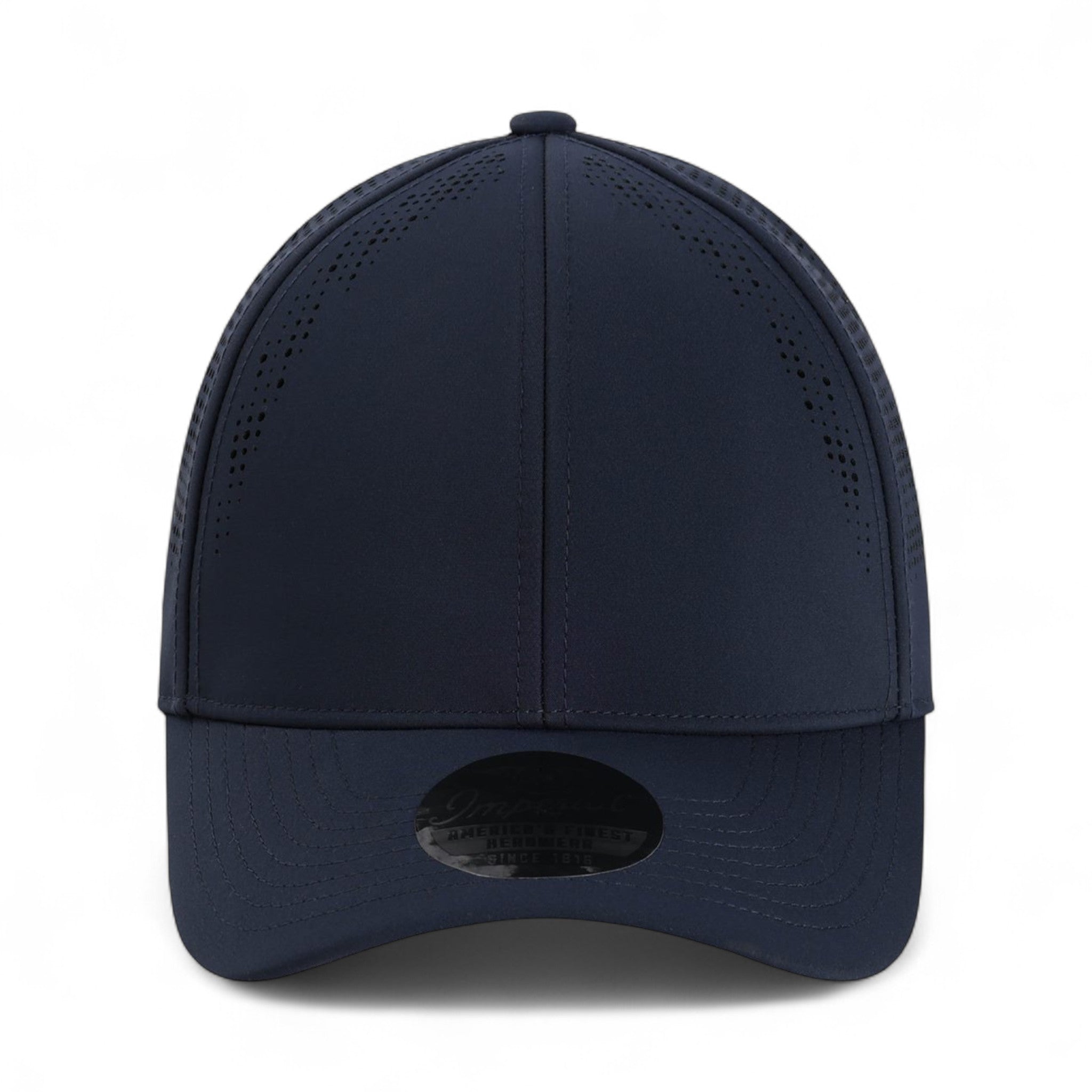 Front view of Imperial S1502 custom hat in true navy