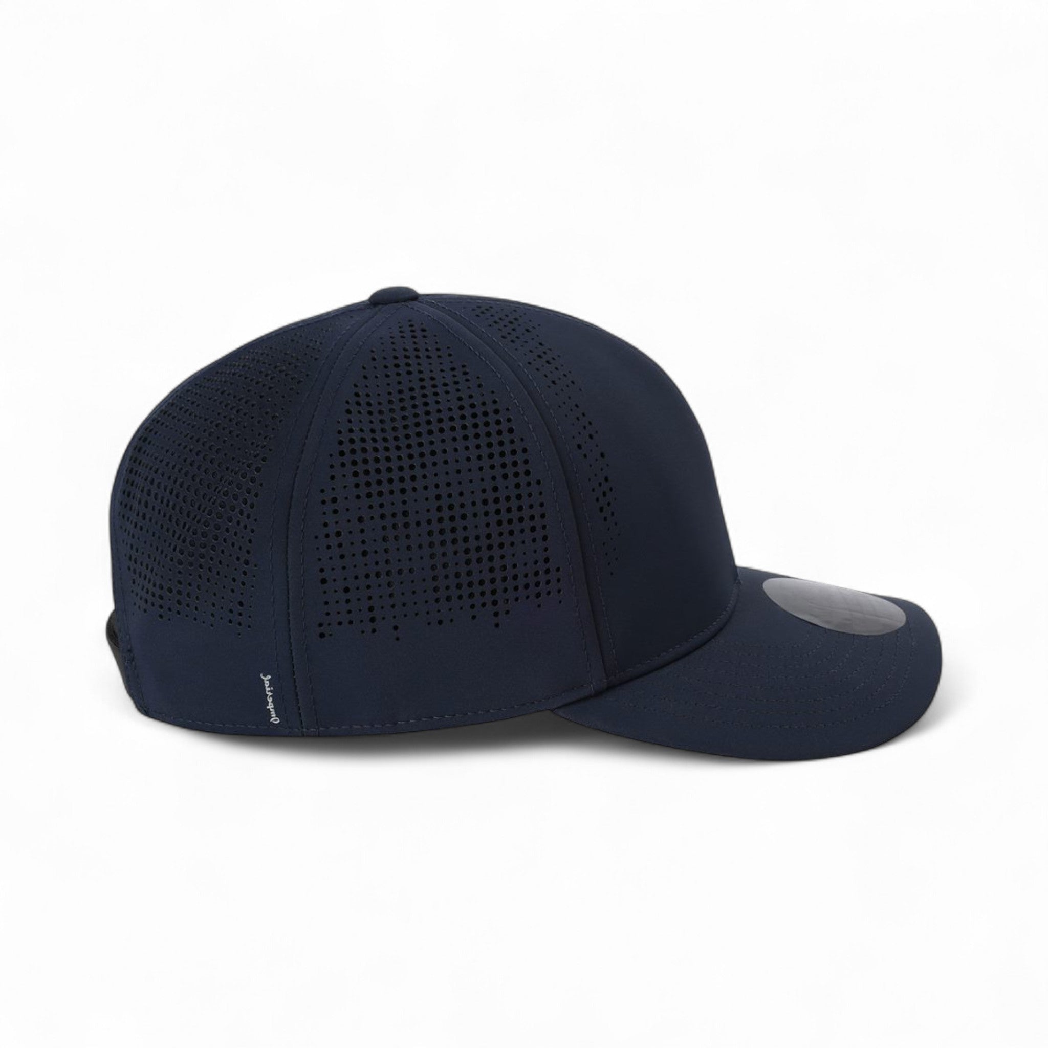 Right side view of Imperial S1502 custom hat in true navy