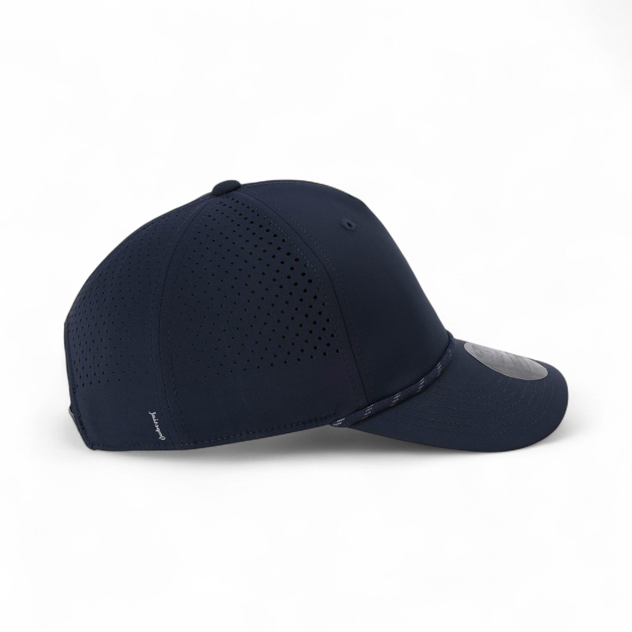 Right side view of Imperial S1505 custom hat in true navy