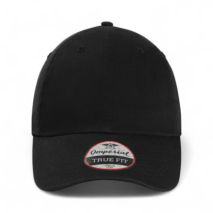 Front view of Imperial X210B custom hat in black