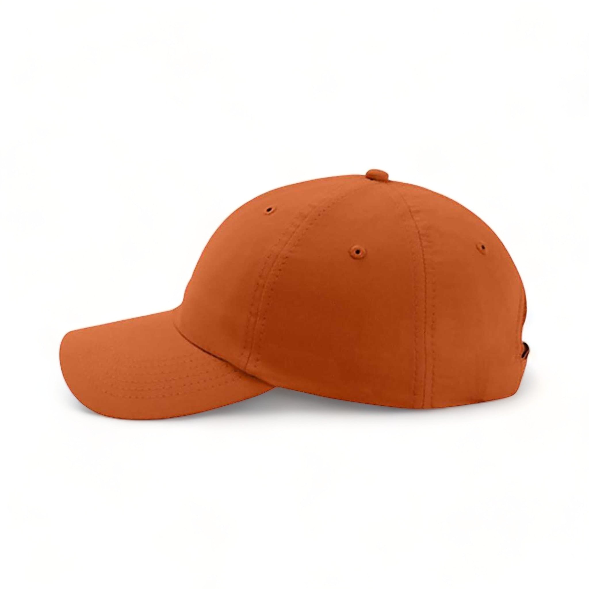 Side view of Imperial X210P custom hat in burnt orange