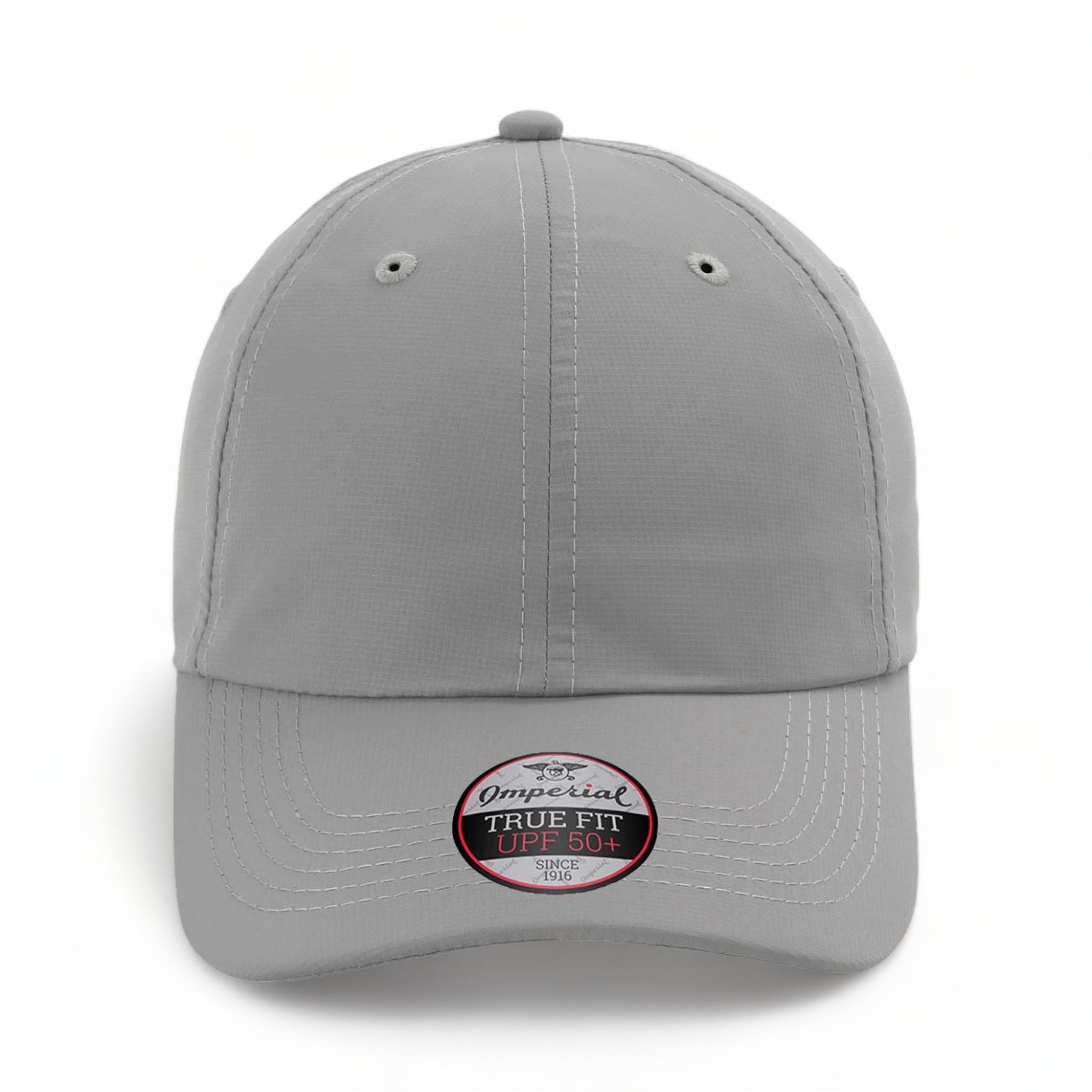 Front view of Imperial X210P custom hat in frost grey