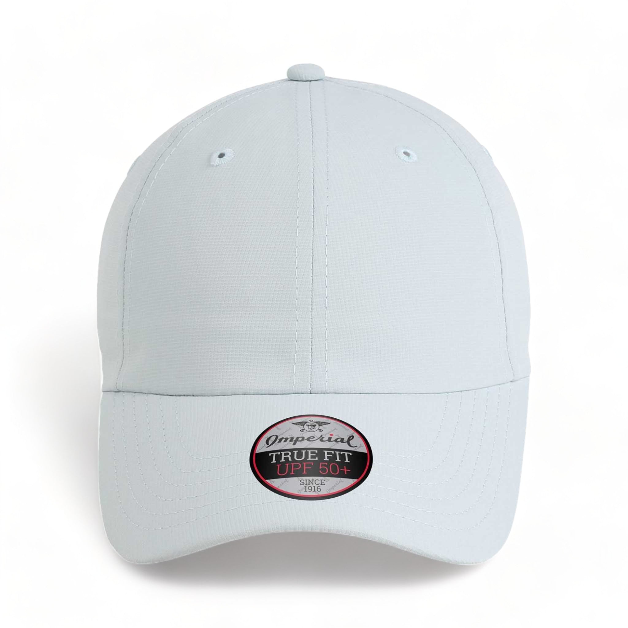 Front view of Imperial X210P custom hat in glacier