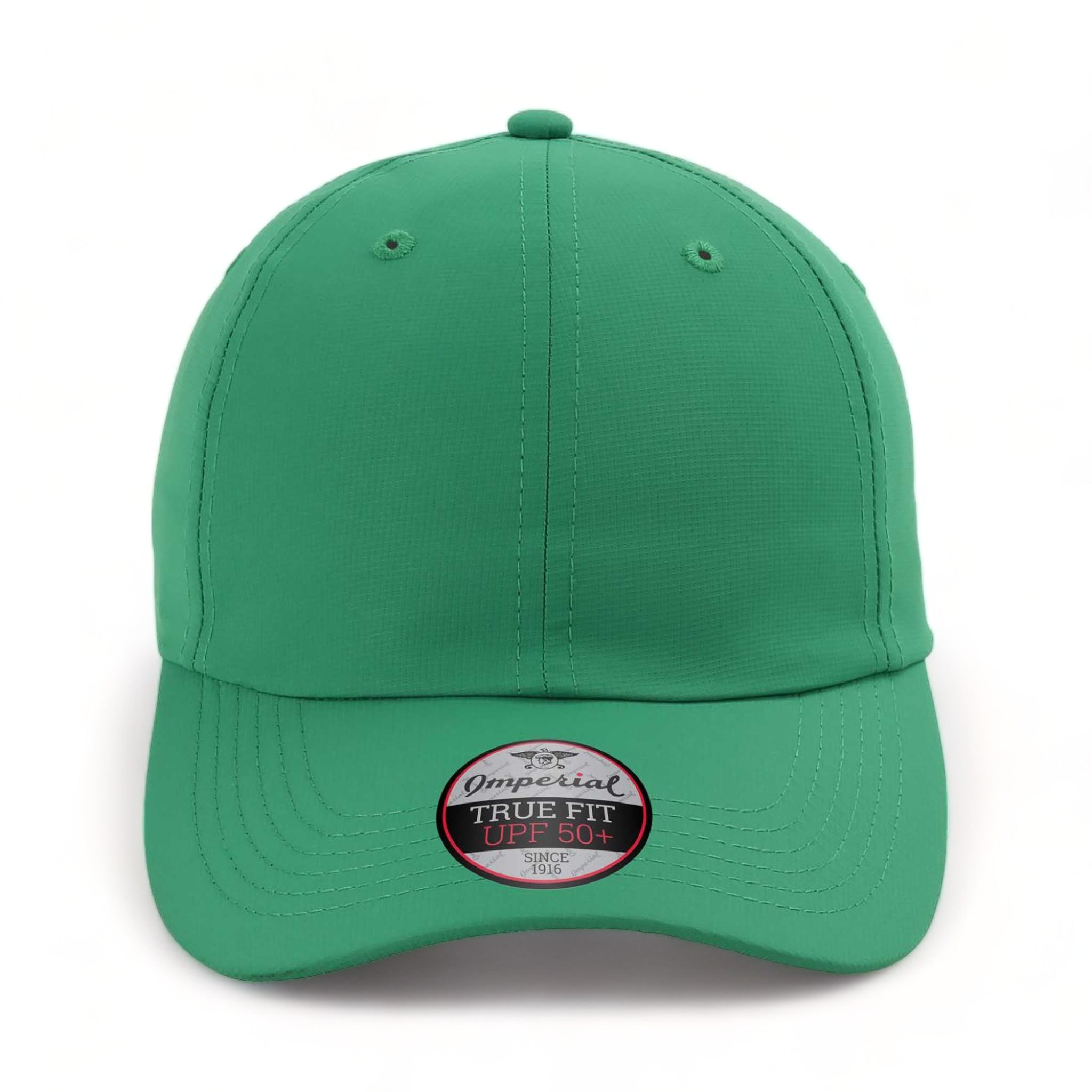 Front view of Imperial X210P custom hat in green