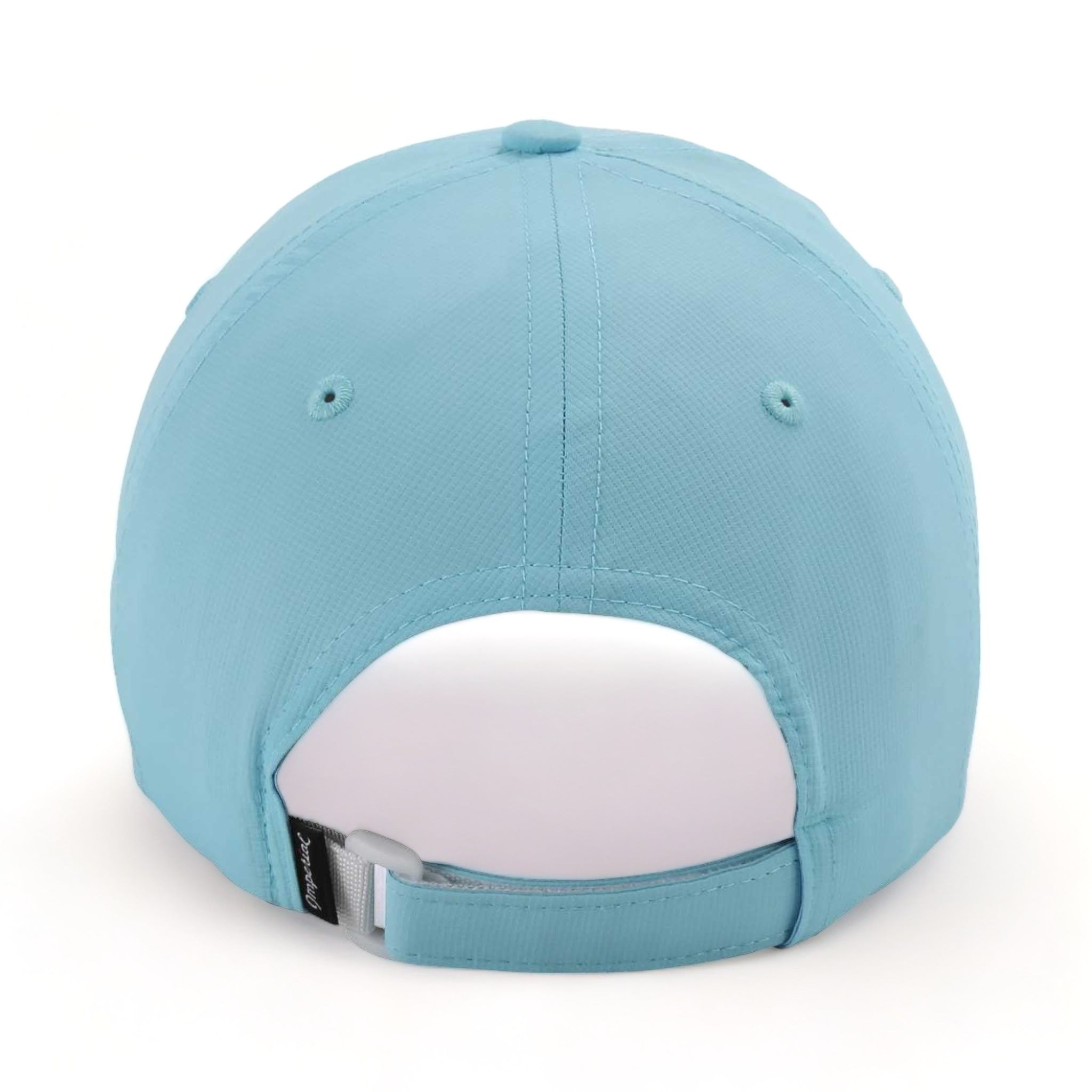 Back view of Imperial X210P custom hat in light blue