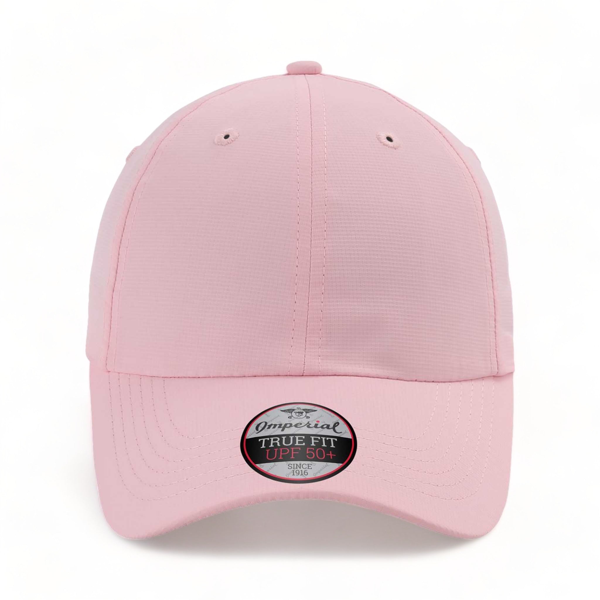 Front view of Imperial X210P custom hat in light pink