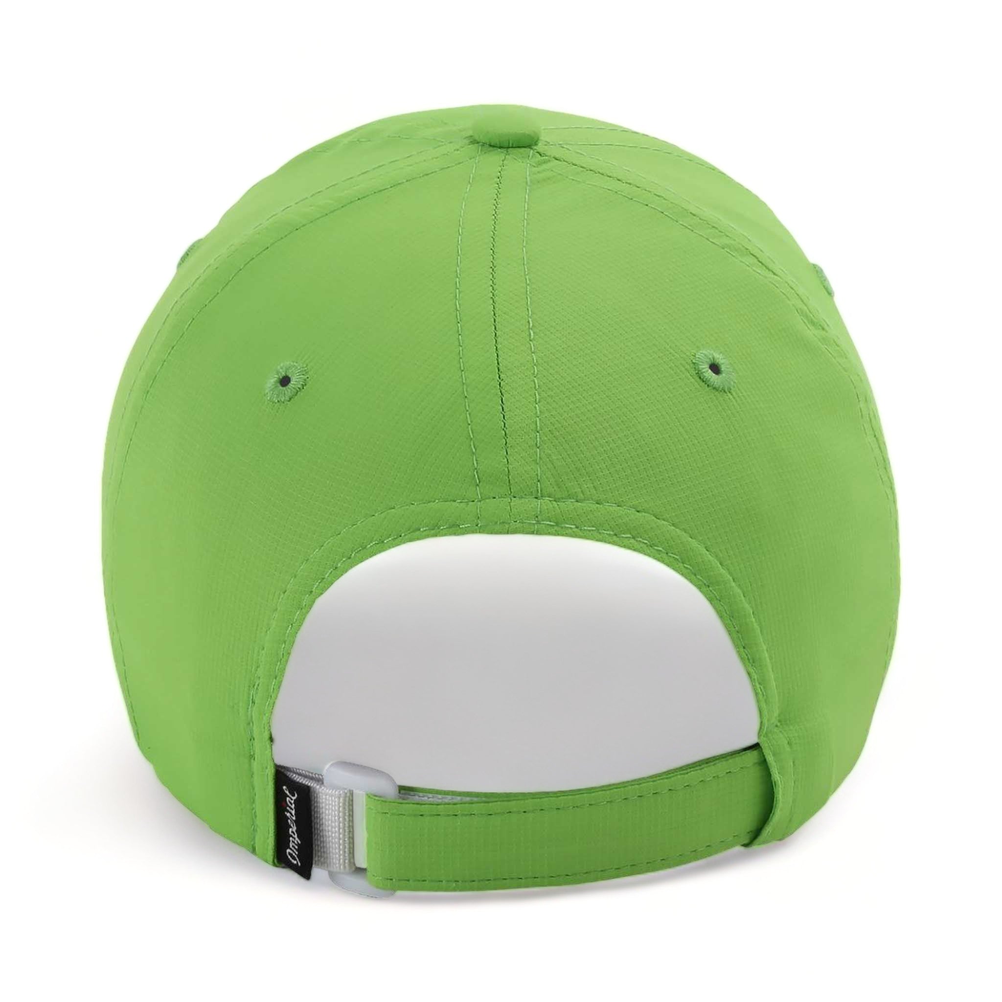 Back view of Imperial X210P custom hat in lime
