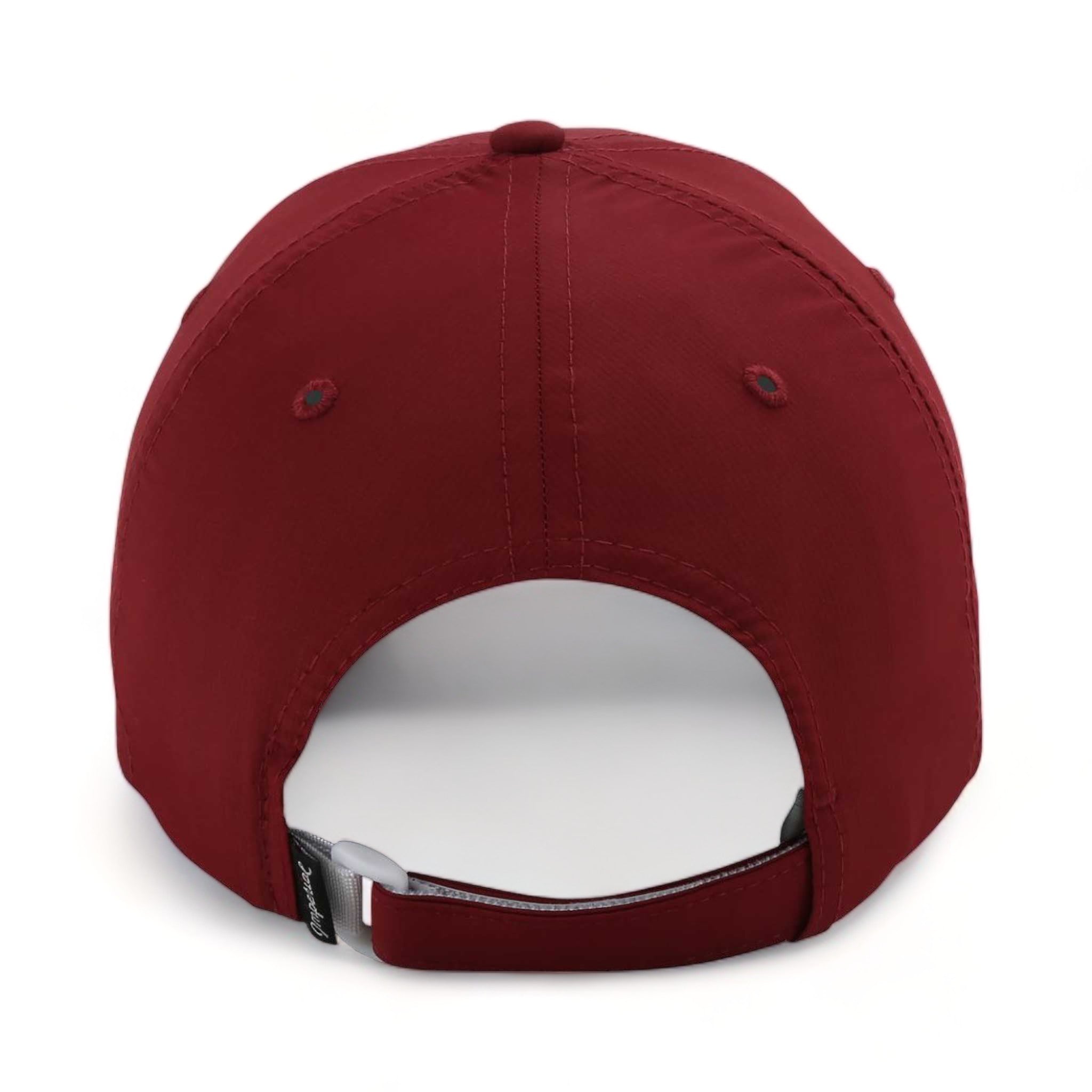 Back view of Imperial X210P custom hat in maroon
