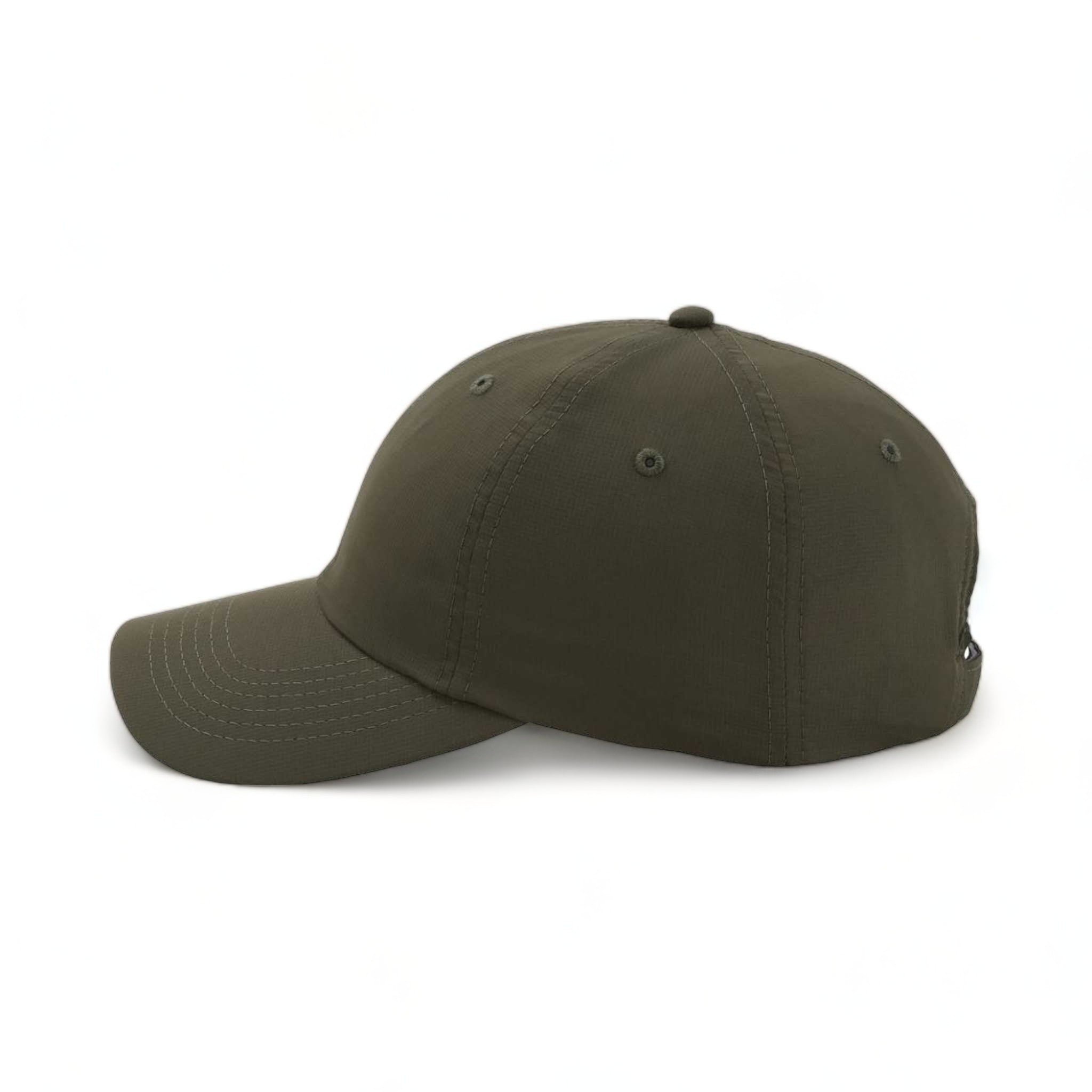 Side view of Imperial X210P custom hat in olive