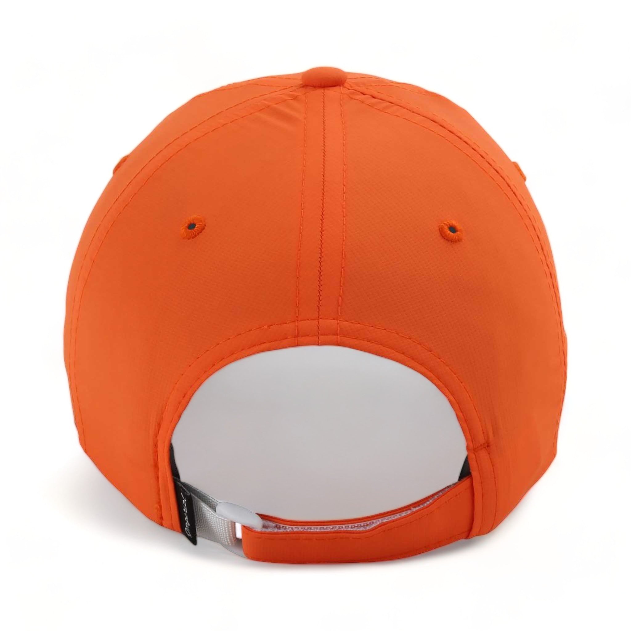 Back view of Imperial X210P custom hat in orange