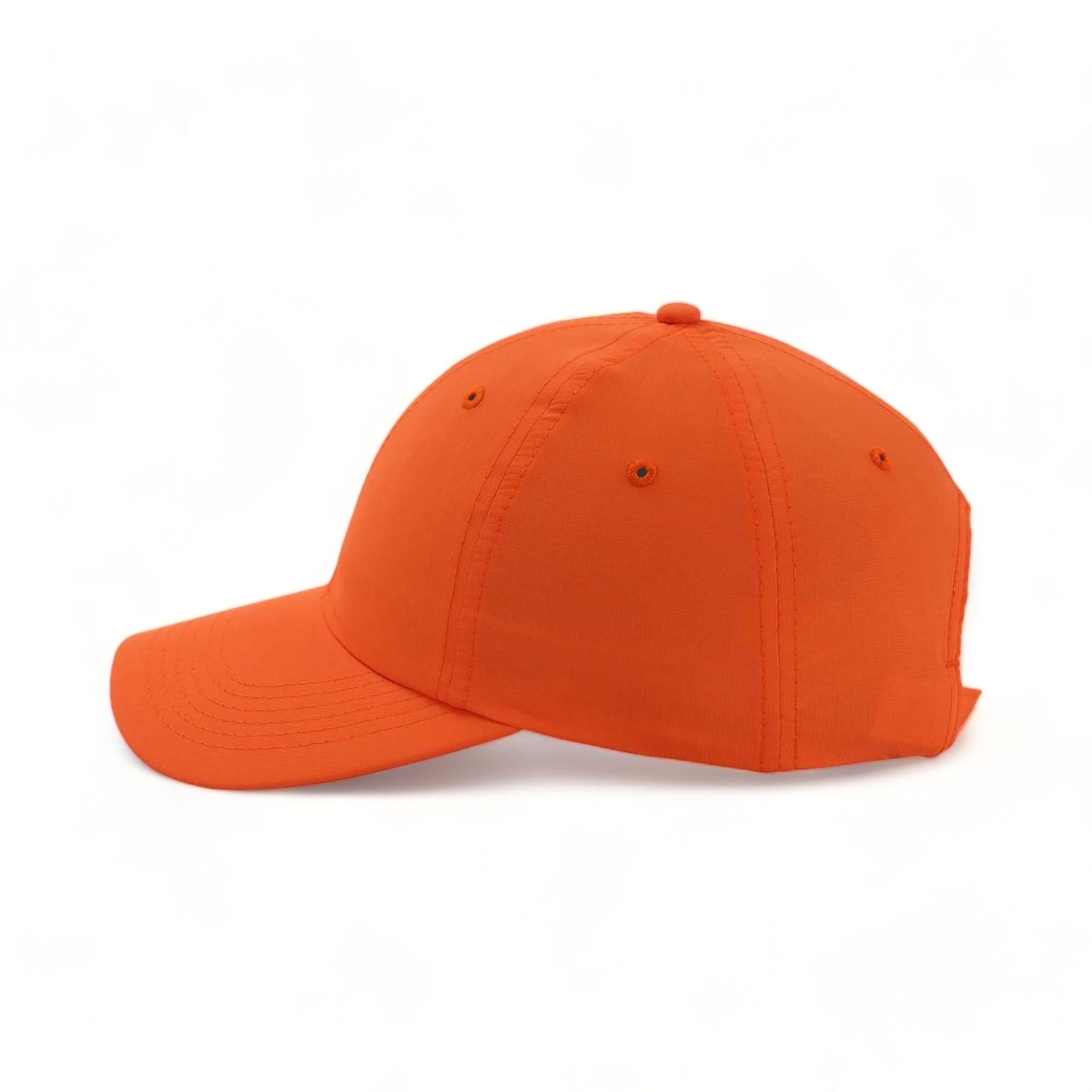 Side view of Imperial X210P custom hat in orange