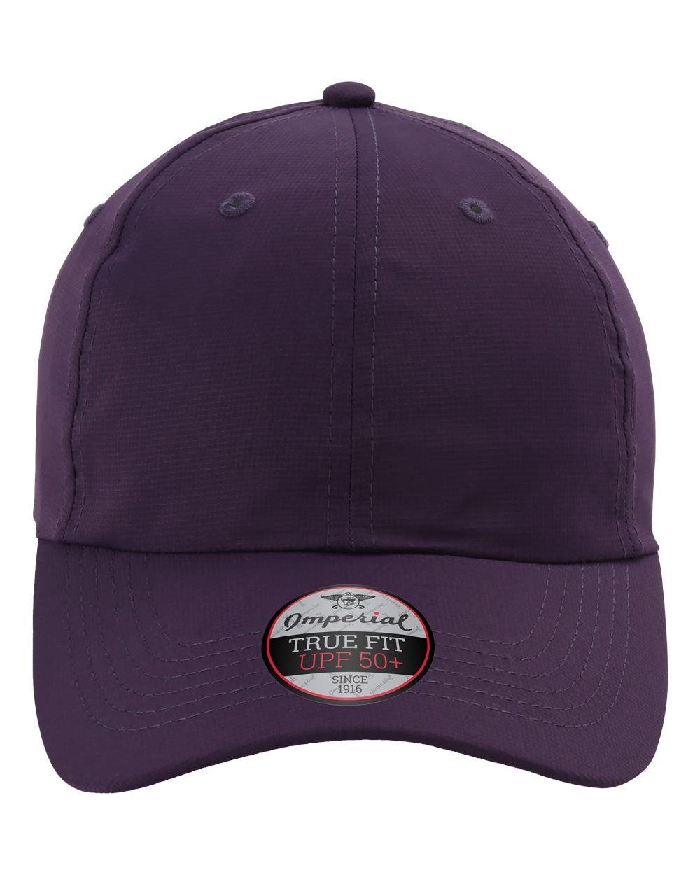 Front view of Imperial X210P custom hat in purple