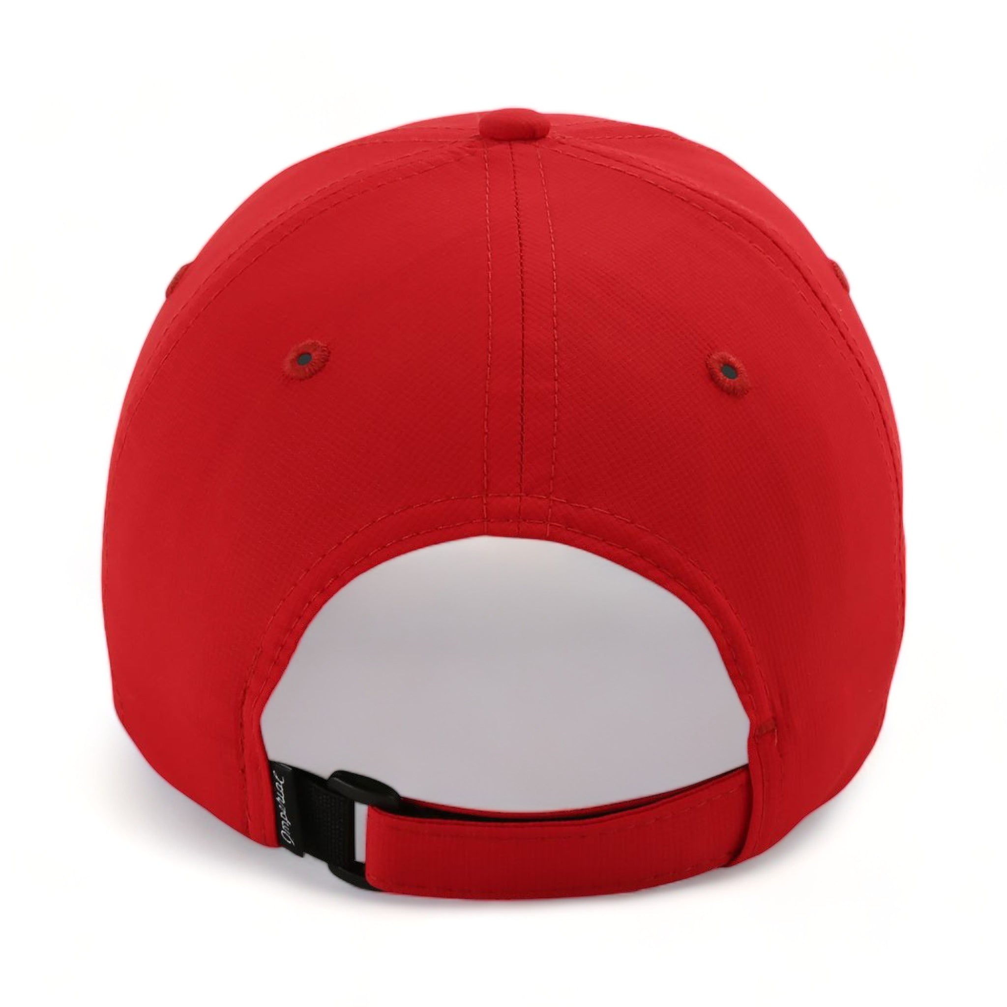 Back view of Imperial X210P custom hat in red pepper