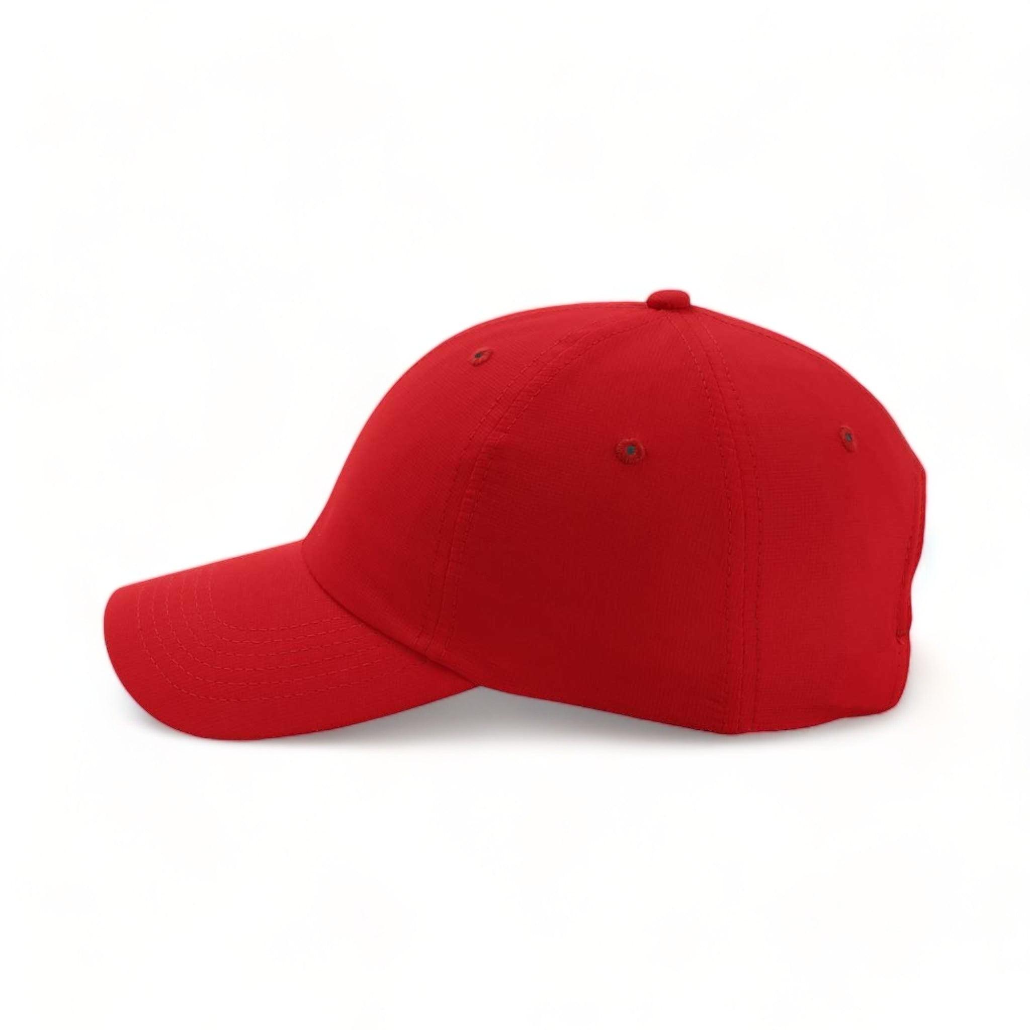 Side view of Imperial X210P custom hat in red pepper