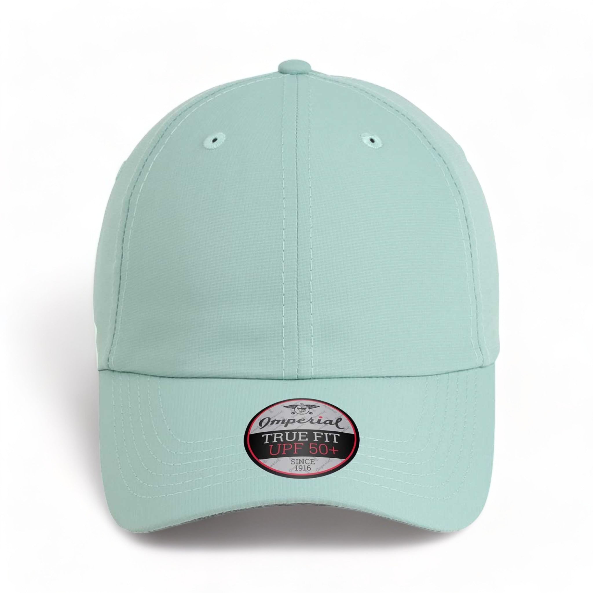 Front view of Imperial X210P custom hat in sage