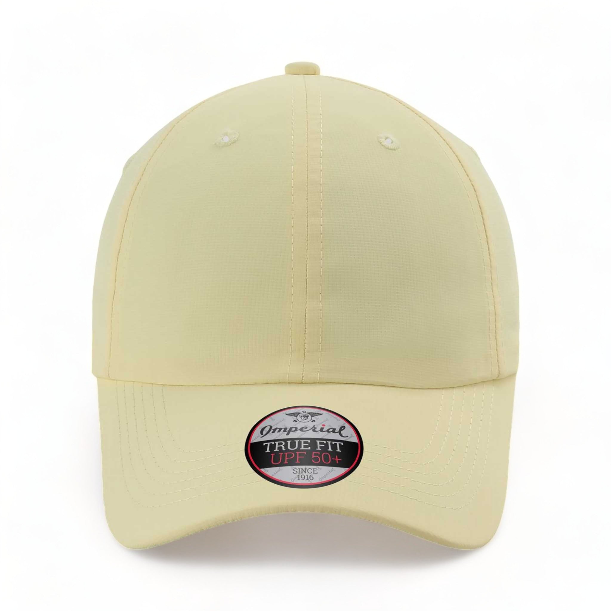 Front view of Imperial X210P custom hat in sunbeam