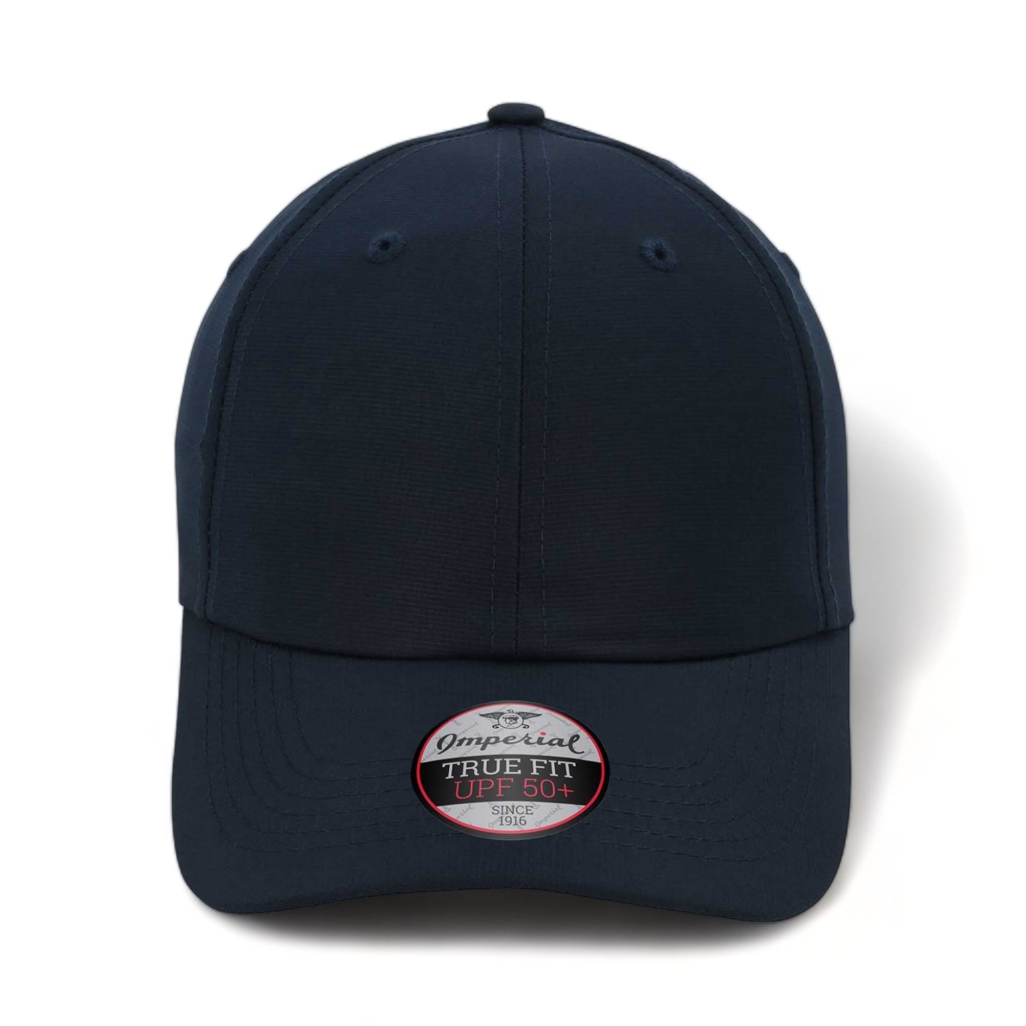 Front view of Imperial X210P custom hat in true navy