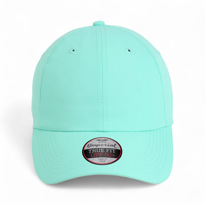 Front view of Imperial X210P custom hat in aqua