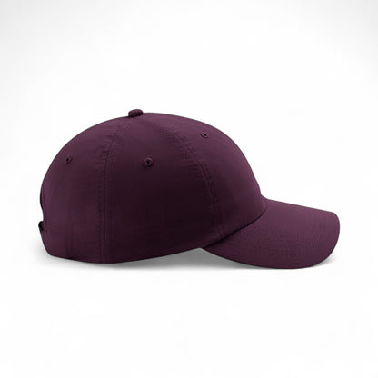 Right side view of Imperial X210P custom hat in aubergine