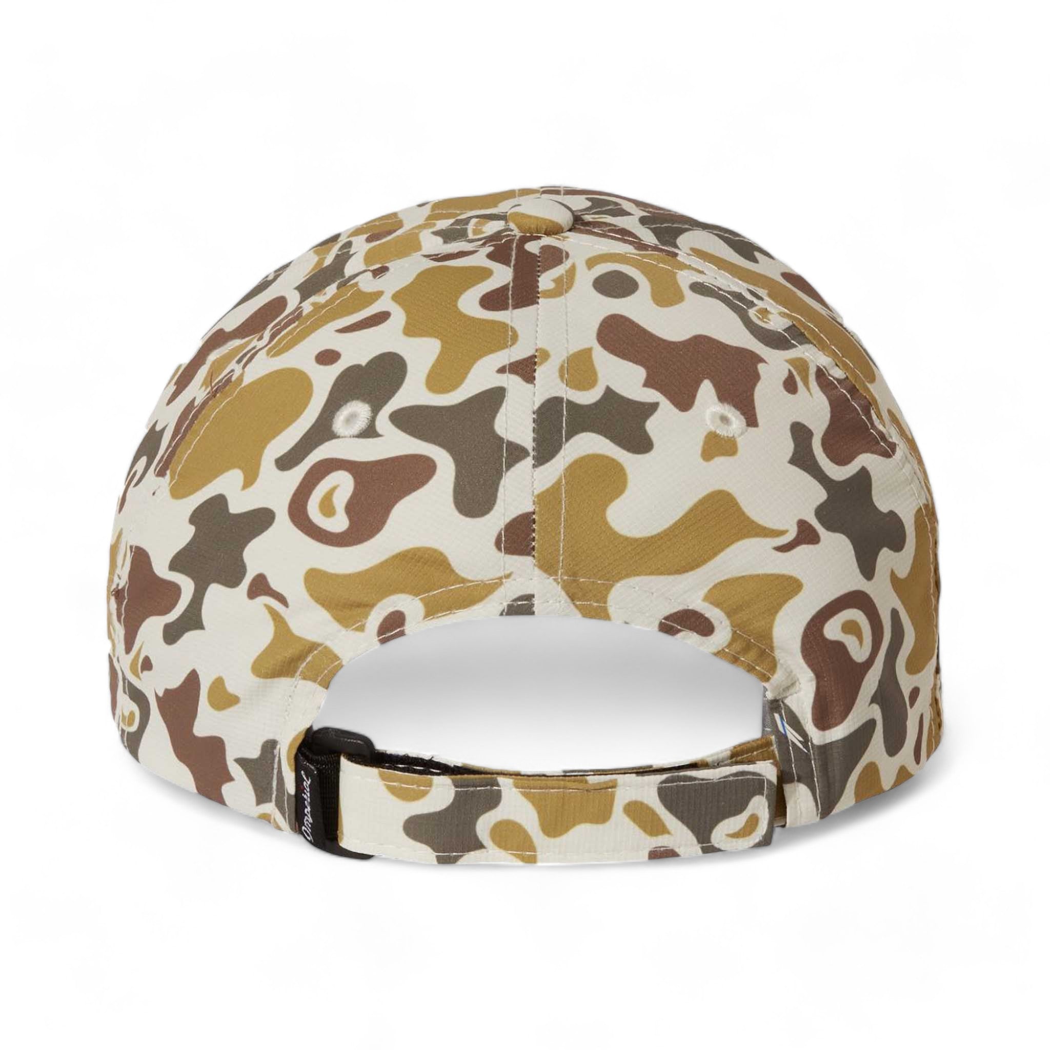 Back view of Imperial X210R custom hat in tan duck camo