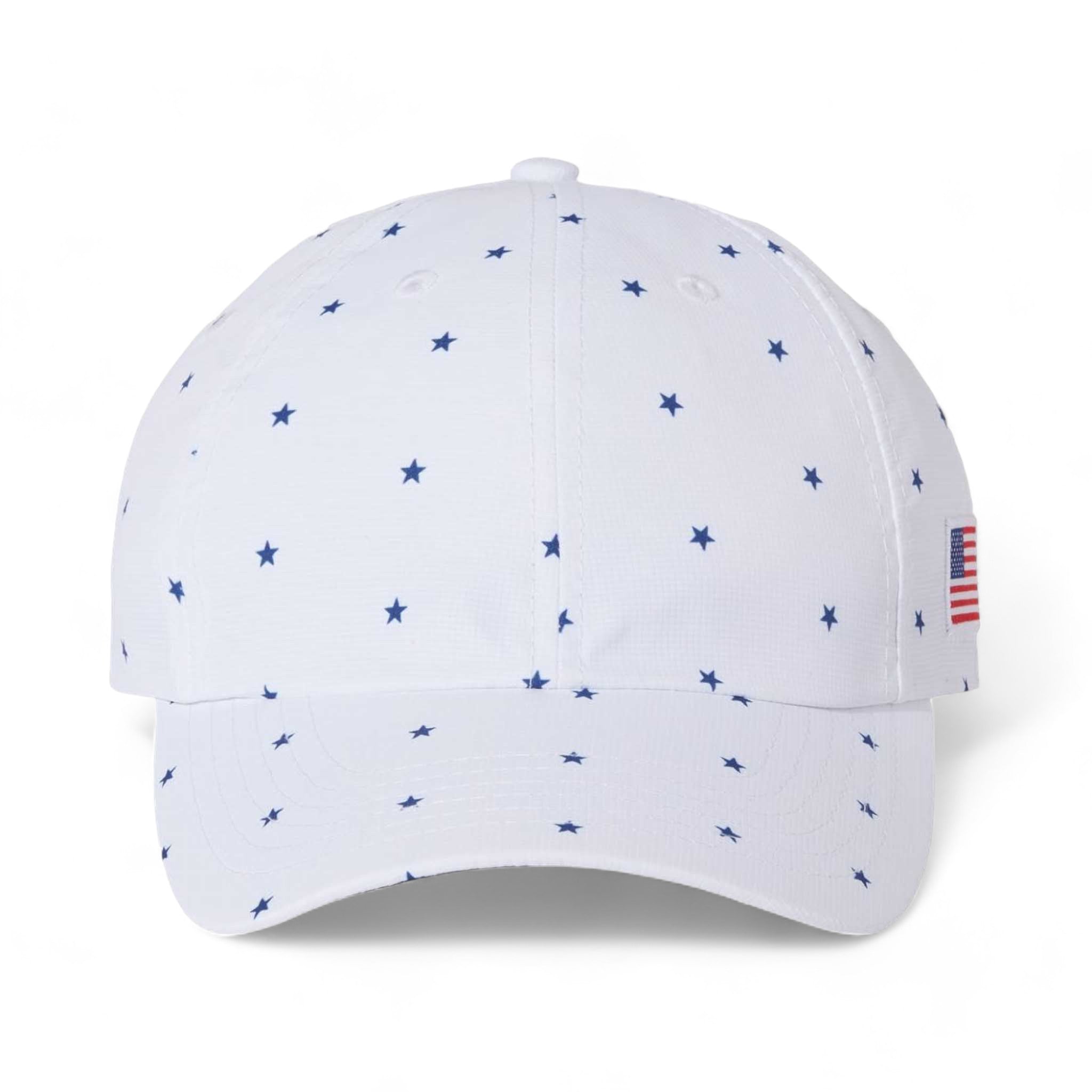 Front view of Imperial X210R custom hat in white stars