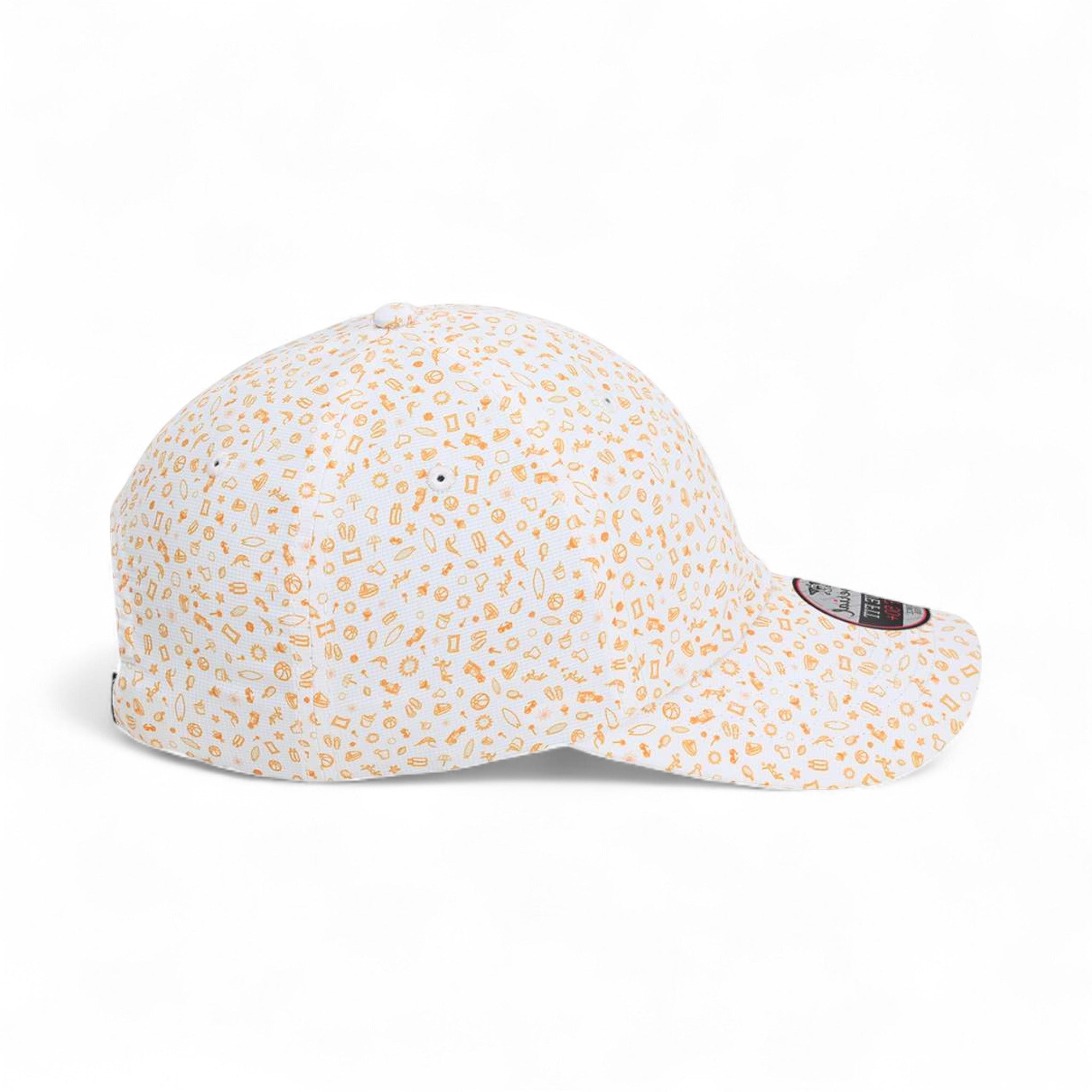 Right side view of Imperial X210R custom hat in beach orange