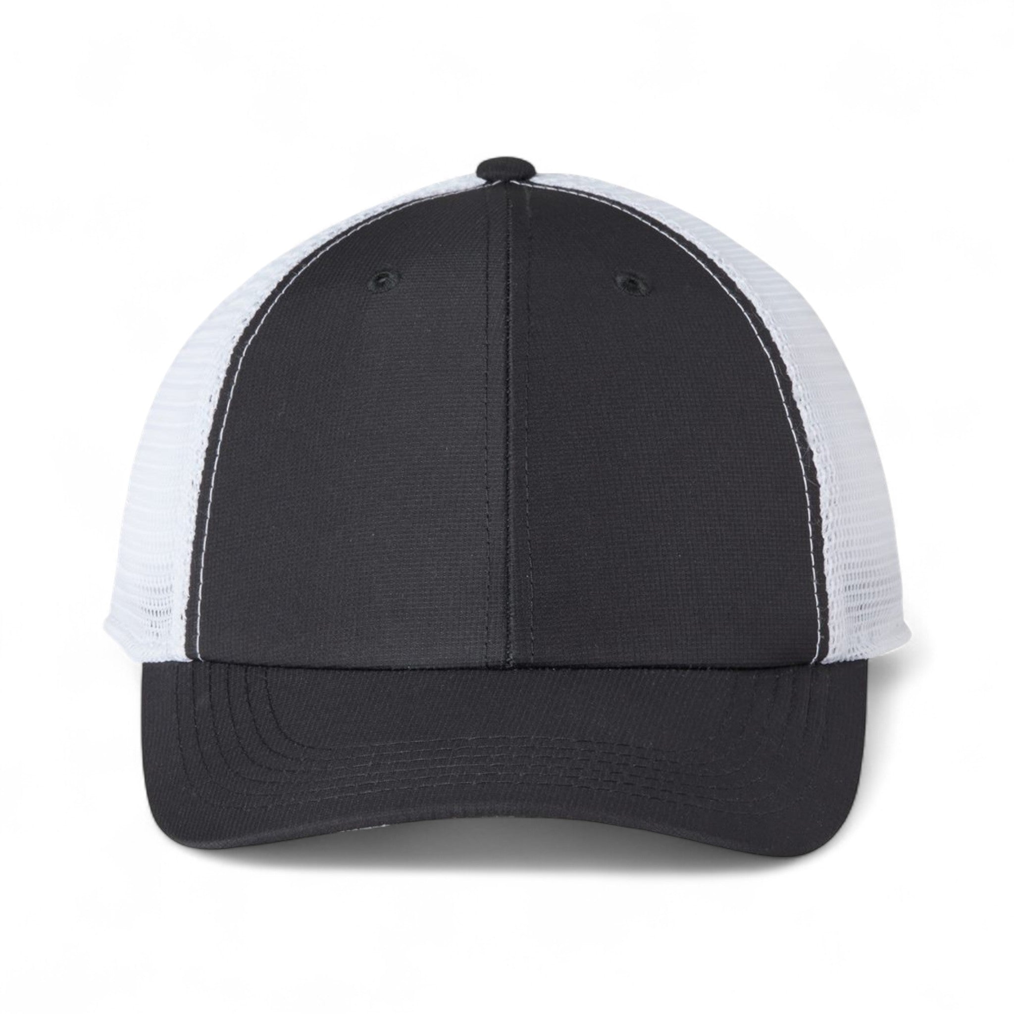 Front view of Imperial X210SM custom hat in black and white
