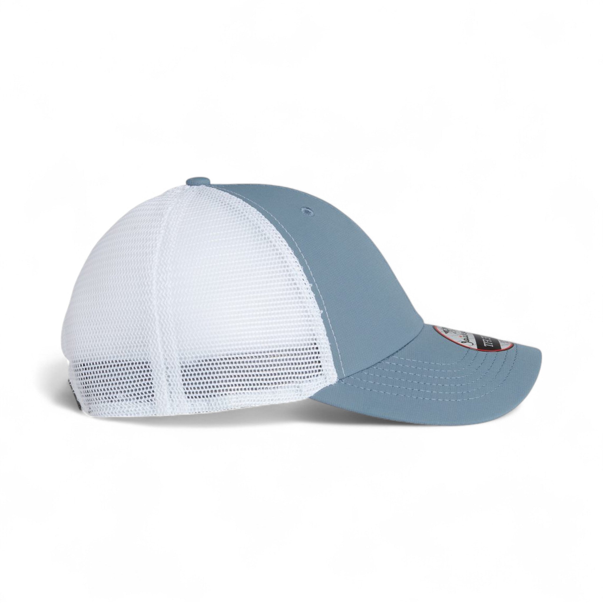 Right side view of Imperial X210SM custom hat in breaker blue and white