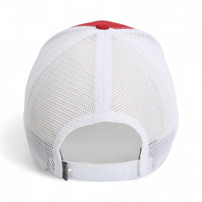 Back view of Imperial X210SM custom hat in cardinal and white