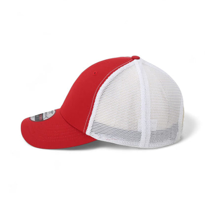 Left side view of Imperial X210SM custom hat in cardinal and white
