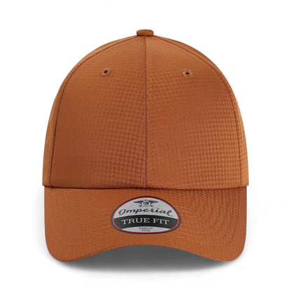 Front view of Imperial X210X custom hat in buckthorn brown