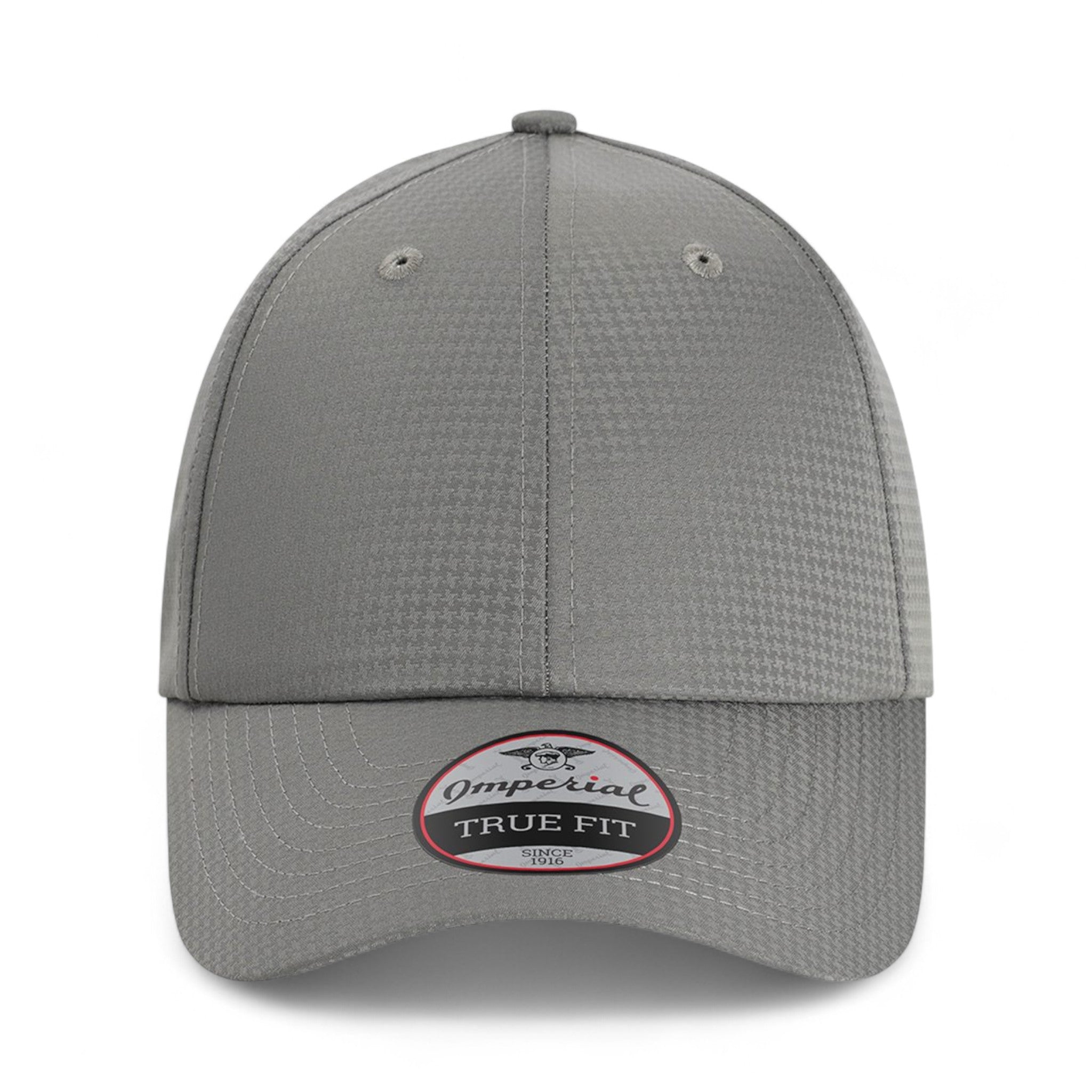 Front view of Imperial X210X custom hat in frost grey