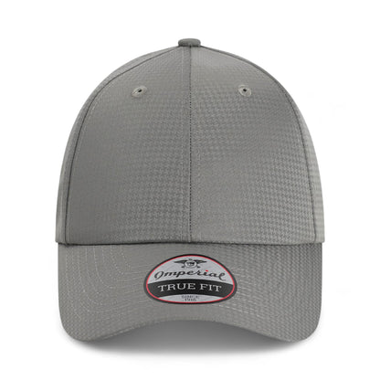 Front view of Imperial X210X custom hat in frost grey