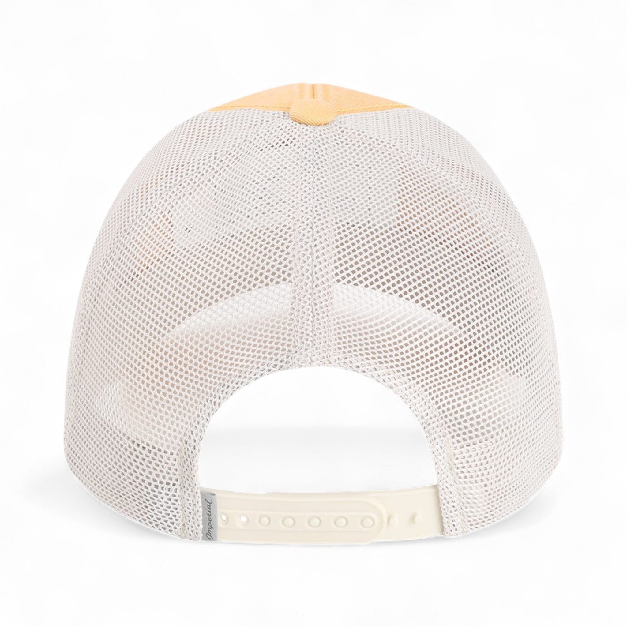 Back view of Imperial X240M custom hat in apricot and stone