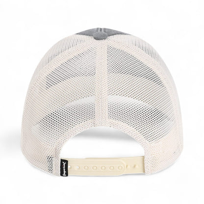 Back view of Imperial X240M custom hat in charcoal and stone