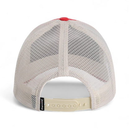 Back view of Imperial X240M custom hat in nantucket red and stone