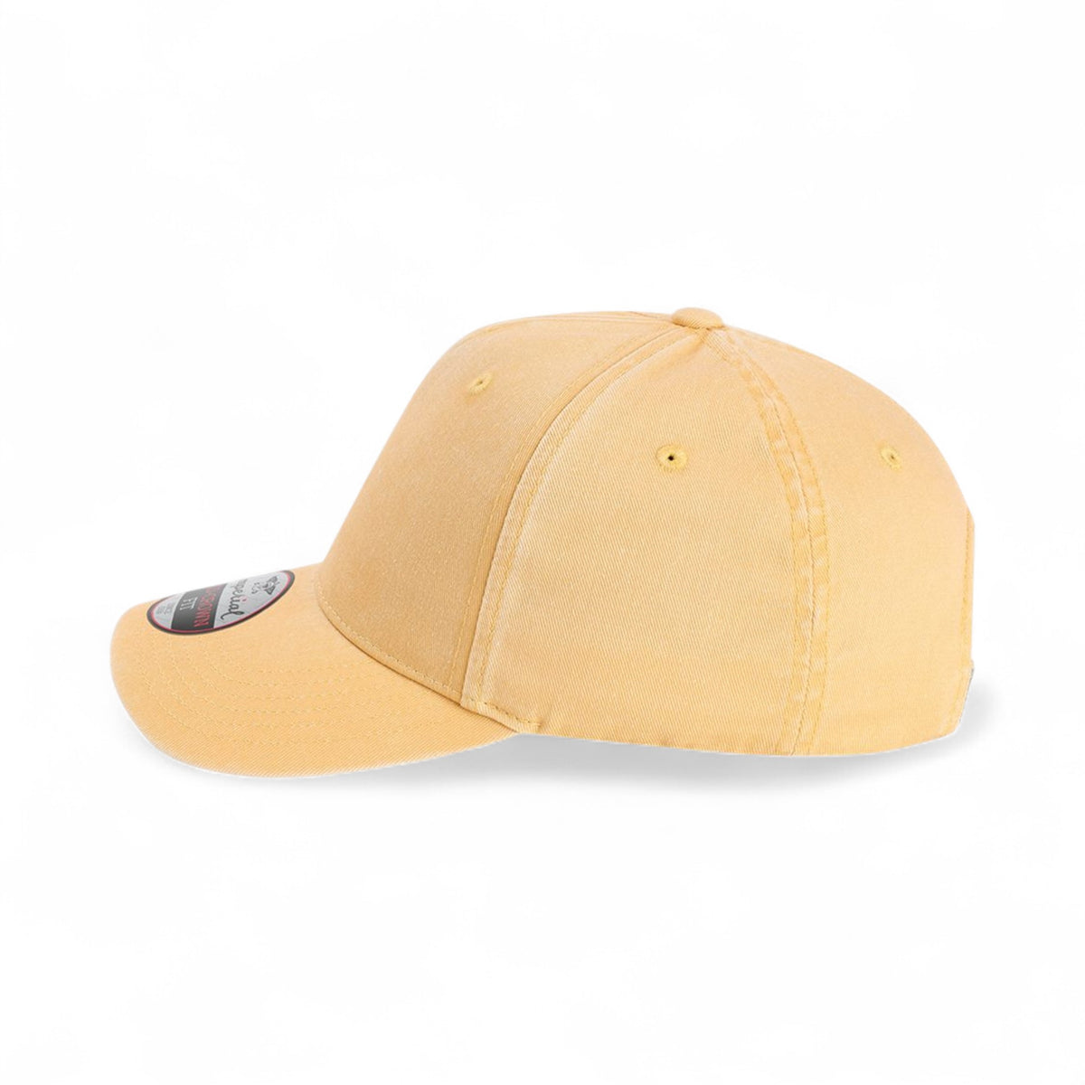 Left side view of Imperial X240 custom hat in apricot
