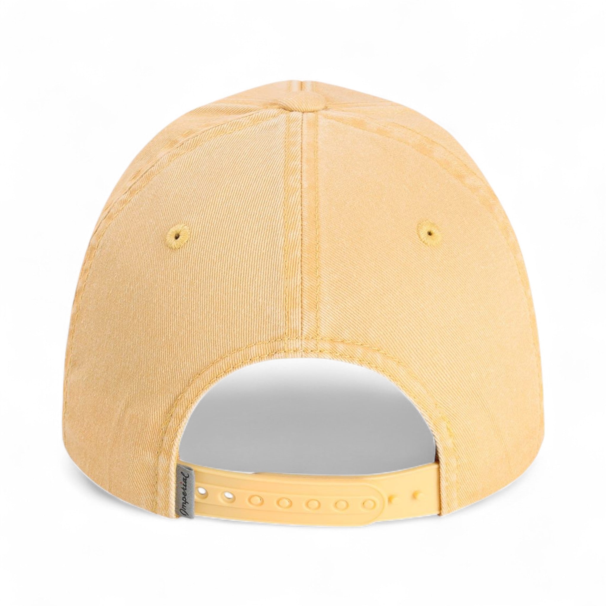 Back view of Imperial X240 custom hat in apricot