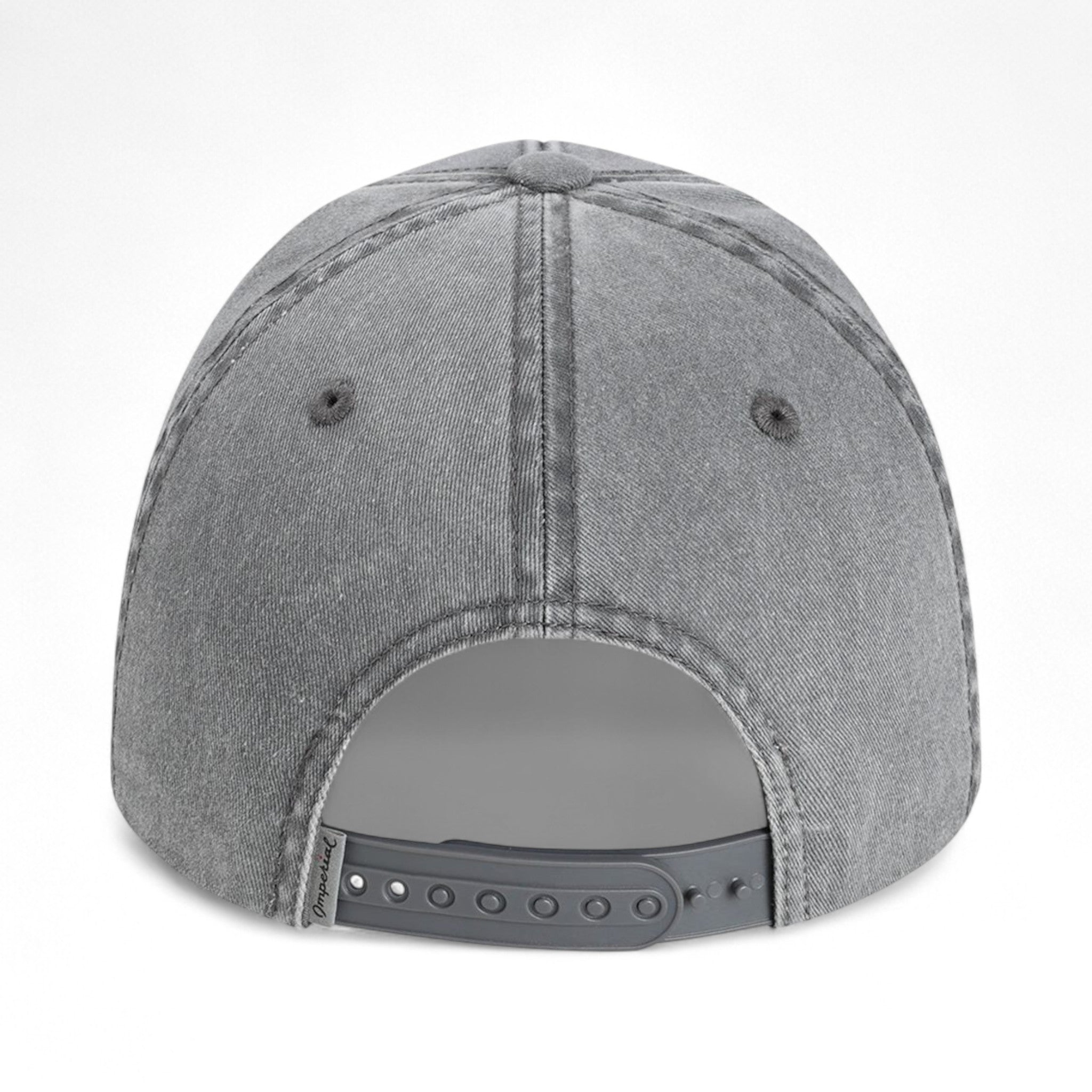 Back view of Imperial X240 custom hat in charcoal