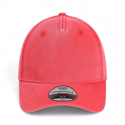 Front view of Imperial X240 custom hat in nantucket red