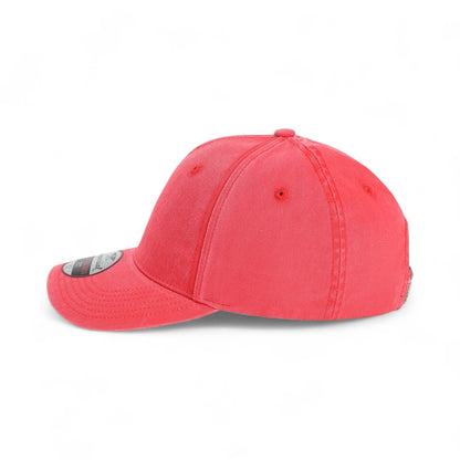 Left side view of Imperial X240 custom hat in nantucket red