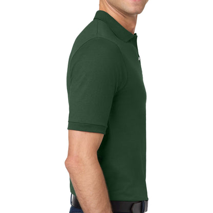 Jerzees 437R custom polo in forest, right side view