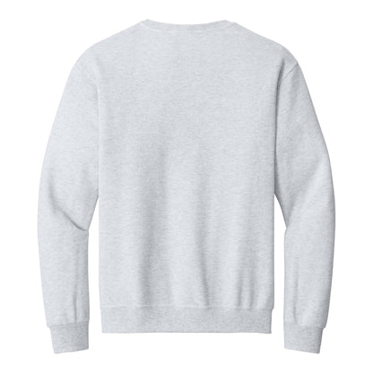 Jerzees 562MR custom crewneck in ash, back view
