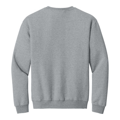Jerzees 562MR custom crewneck in athletic heather, back view