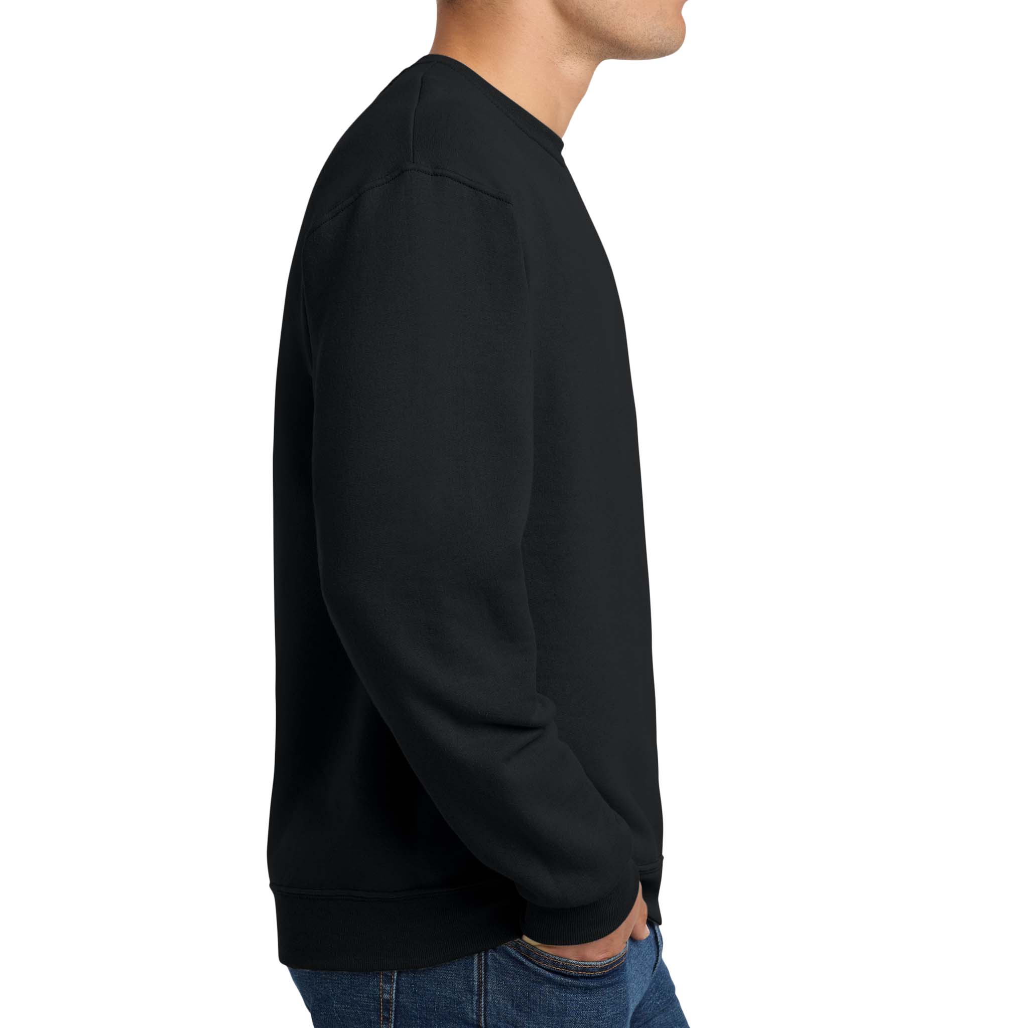 Jerzees 562MR custom crewneck in black, right side view
